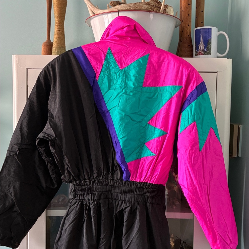 FERA Skiwear sz 10 Vintage Colorful Retro Ski Suit euc Jumpsuit 80’s - Picture 4 of 12
